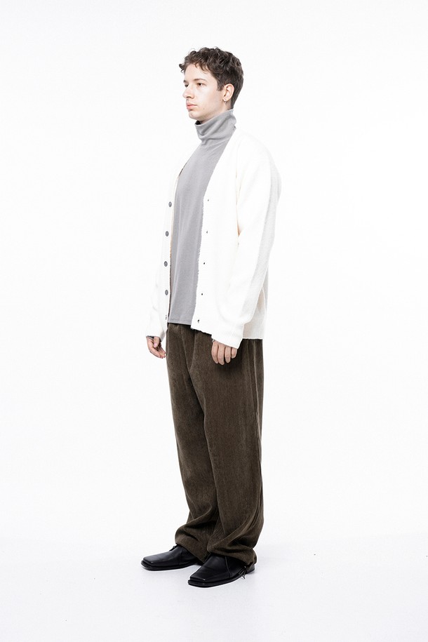 CHANCE'S NOI - 가디건 - Dense Hazzy Y-neck Cardigan - Ivory /M243OT01IV