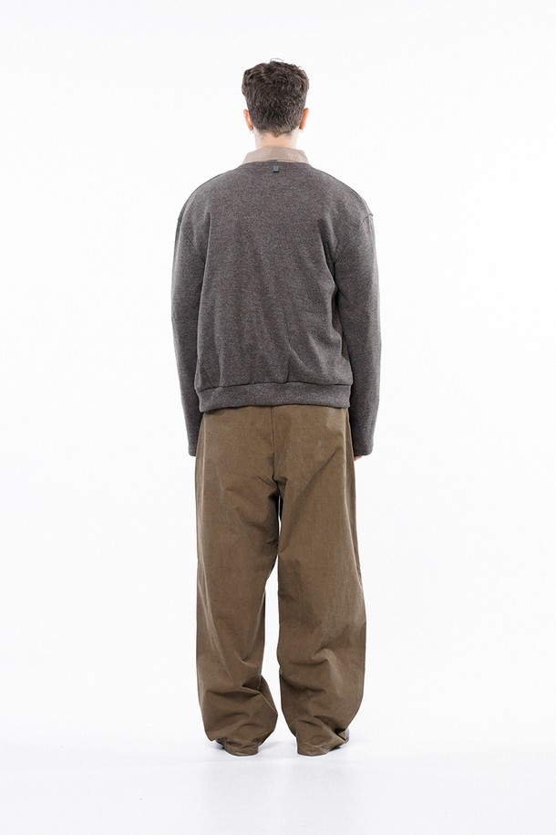 CHANCE'S NOI - 가디건 - Hard Two-way Zip-up Cardigan - Brown /W243TP11BRM