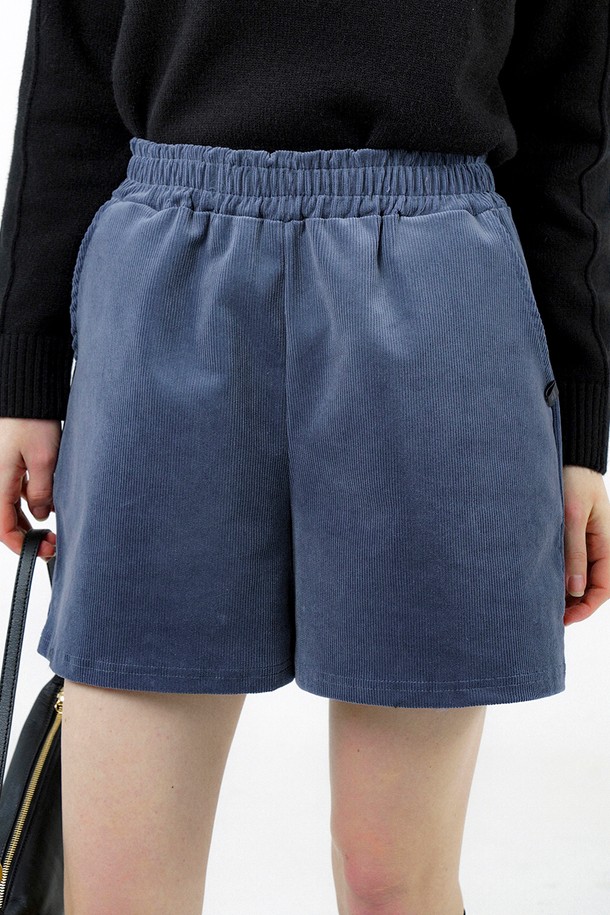 CHANCE'S NOI FOR WOMEN - 쇼트팬츠 - [for Women] Corduroy Banding Shorts - Blue /W244PT03BL