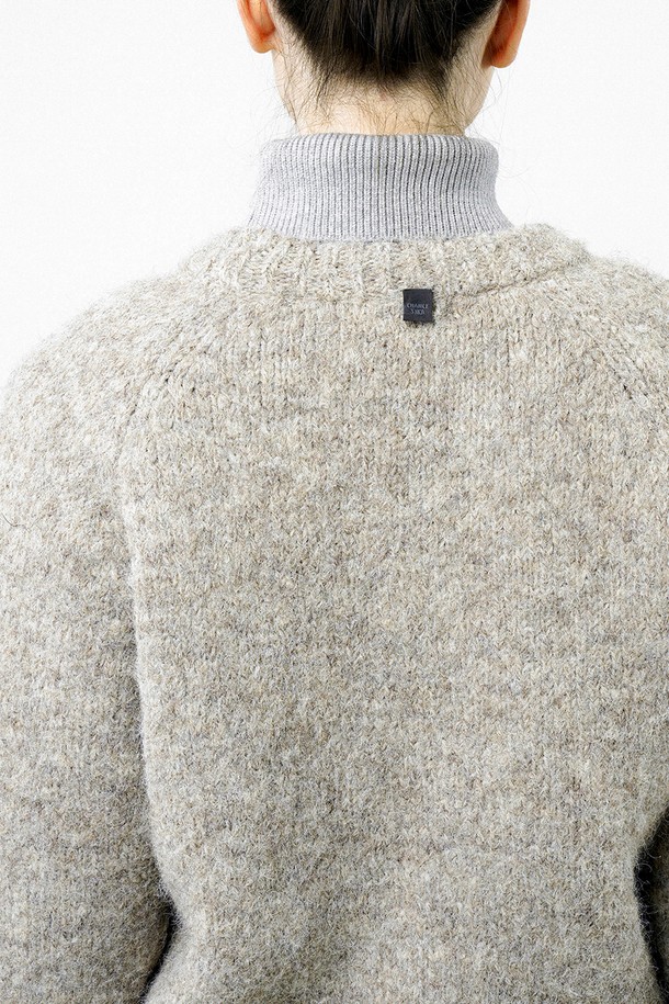 CHANCE'S NOI FOR WOMEN - 스웨터 - [for Women] Boucle Reglan Round Knit - Beige /W244TP04BE