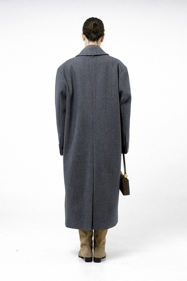 CHANCE'S NOI FOR WOMEN - 코트 - [for Women] Oversized Wide Wool Mac Coat - Charcoal /W244OT06CH