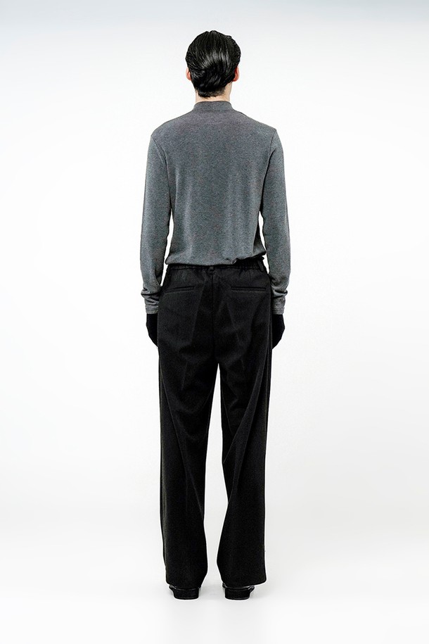 CHANCE'S NOI - 캐주얼팬츠 - Raised One Tuck Wool slacks - Black /M244PT01BK