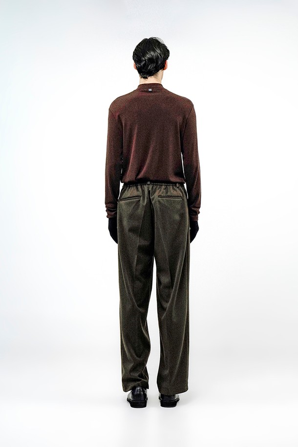 CHANCE'S NOI - 캐주얼팬츠 - Raised One Tuck Wool slacks - Brown /M244PT01BR