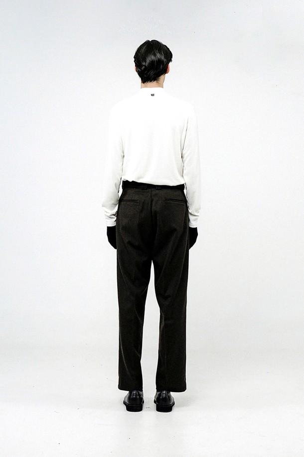 CHANCE'S NOI - 캐주얼팬츠 - Side Adjust Wool Slacks - Dark Brown /W244PT02DB-M