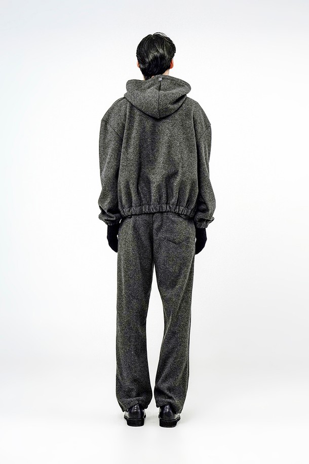 CHANCE'S NOI - 후디 - Ribbed Kint Hood Zip-up - Charcoal /M244TP01CH