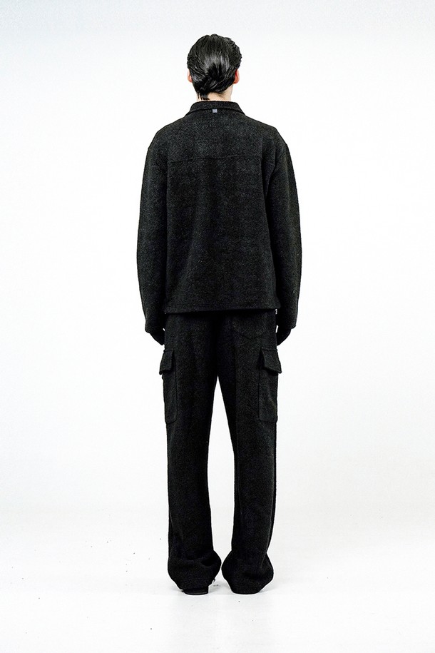 CHANCE'S NOI - 가디건 - Boucle Pocket Shirt Jacket - Black /W244TP01BK-M