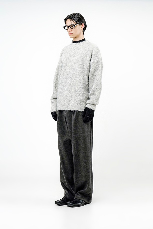 CHANCE'S NOI - 스웨터 - Boucle Round Knit - Melange /M244TP04ML