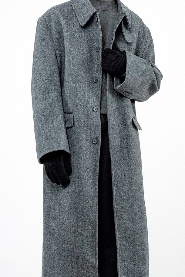 CHANCE'S NOI - 코트 - Classic Wool Mac Coat - Charcoal /W244OT07CH-M