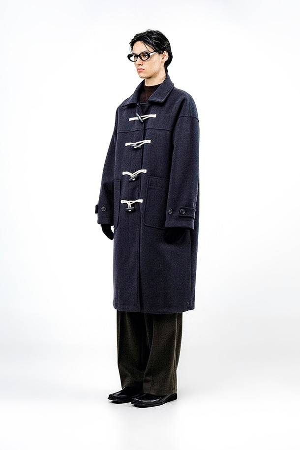 CHANCE'S NOI - 코트 - Oversized Snap Duffel Coat - Navy /W244OT01NY-M