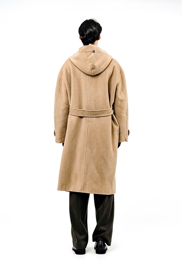 CHANCE'S NOI - 코트 - Oversized Hooded Robe Coat - Beige /W244OT03BE-M