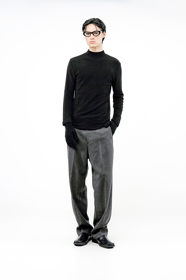 CHANCE'S NOI - 스웨터 - Fleece Wool Half Turtleneck - Black /M244TP03BK