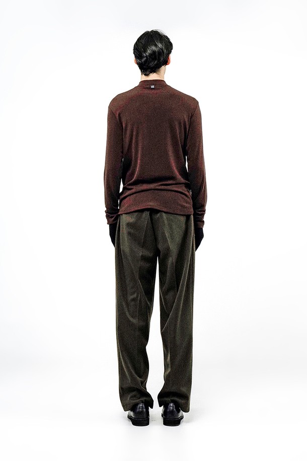 CHANCE'S NOI - 스웨터 - Fleece Wool Half Turtleneck - Brown /M244TP03BR