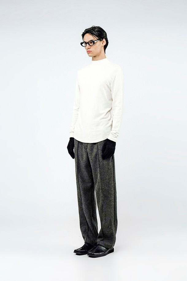 CHANCE'S NOI - 스웨터 - Fleece Wool Half Turtleneck - Ivory /M244TP03IV