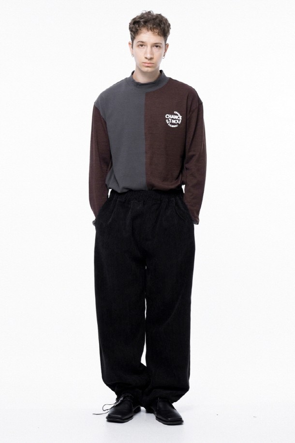 CHANCE'S NOI - 캐주얼팬츠 - Jacquard String Rug Pants - Black /M243PT02BK