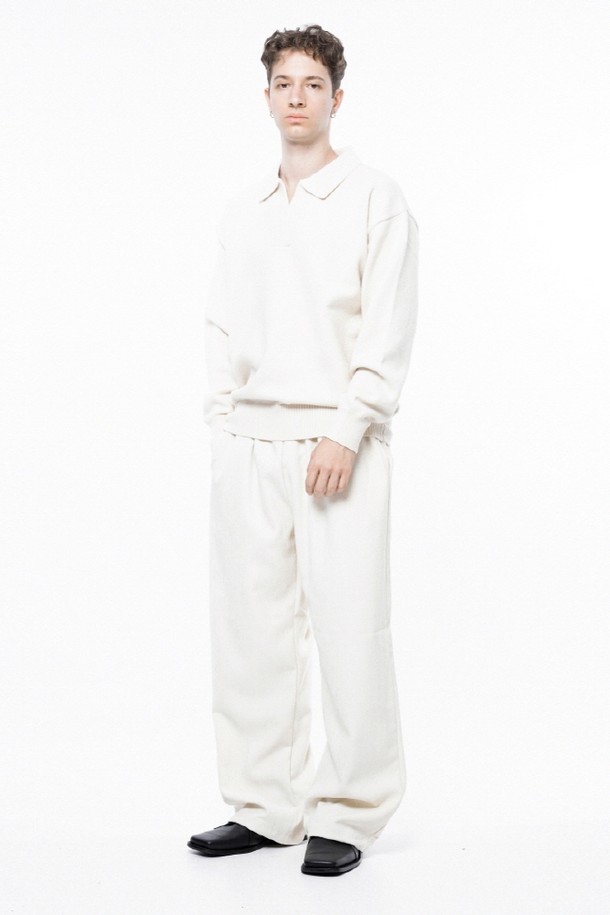 CHANCE'S NOI - 캐주얼팬츠 - Jacquard String Rug Pants - Ivory /M243PT02IV