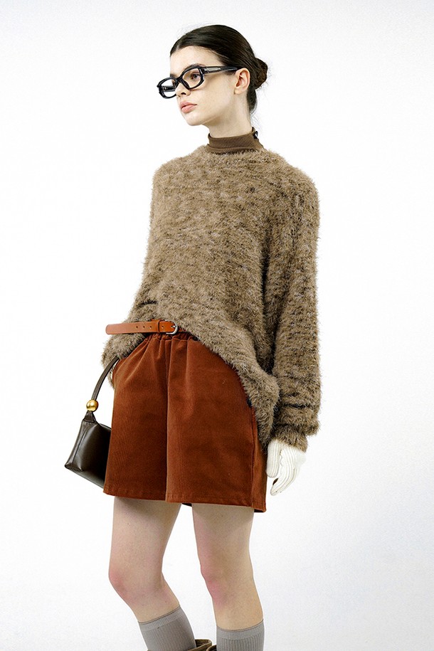 CHANCE'S NOI FOR WOMEN - 스웨터 - [for Women] Loose Angora Bokashi Knit - Brown /W244TP05BR