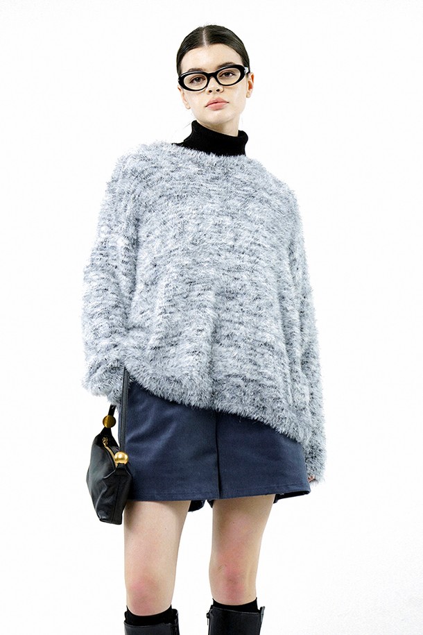 CHANCE'S NOI FOR WOMEN - 스웨터 - [for Women] Loose Angora Bokashi Knit - Melange /W244TP05ML