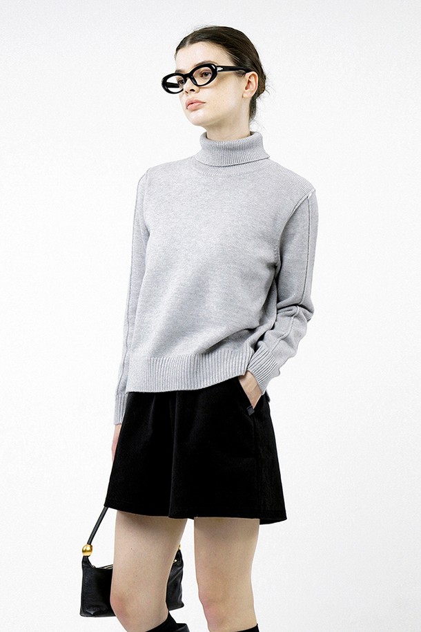 CHANCE'S NOI FOR WOMEN - 터틀넥 - [for Women] Soft Slit High Turtleneck - Melange /W244TP06ML