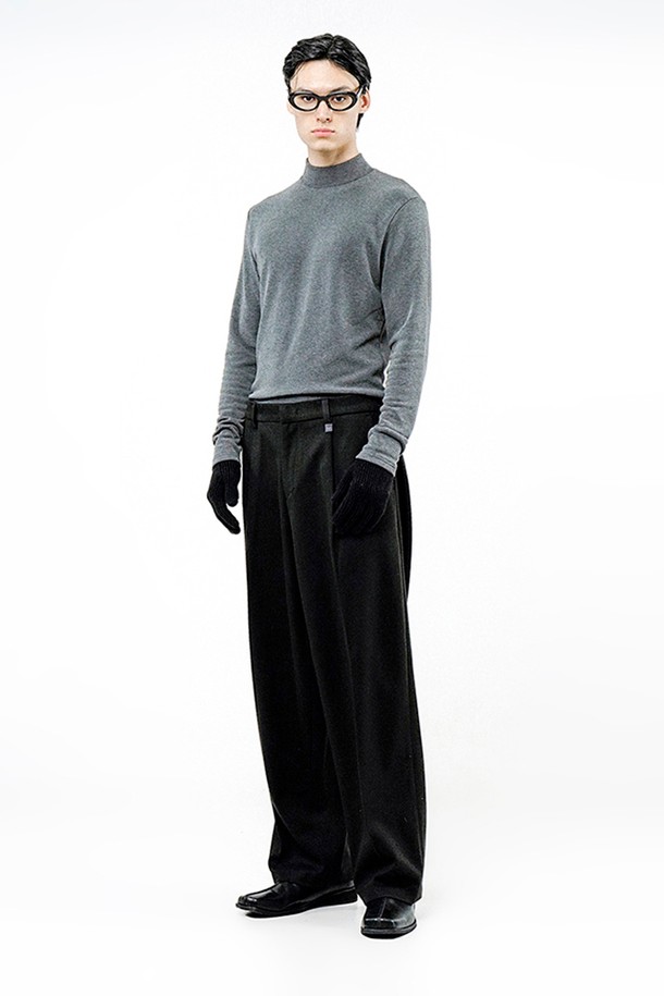 CHANCE'S NOI - 캐주얼팬츠 - Raised One Tuck Wool slacks - Black /M244PT01BK