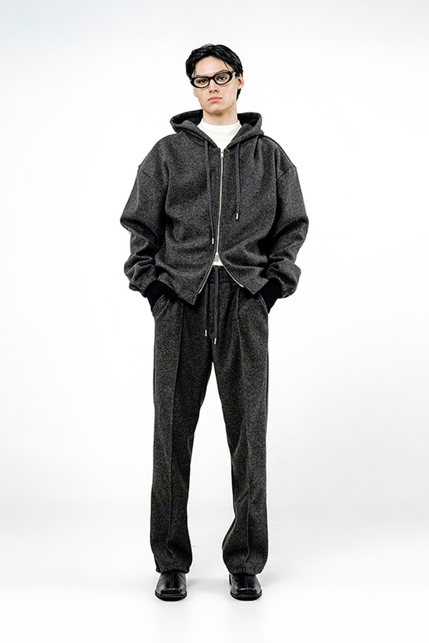 CHANCE'S NOI - 캐주얼팬츠 - Ribbed Kint String Pants - Charcoal /M244PT05CH