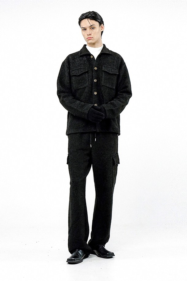 CHANCE'S NOI - 캐주얼팬츠 - Boucle Cargo String Pants - Black /W244PT05BK-M