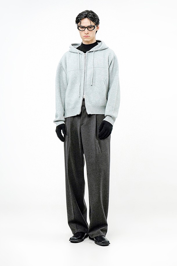 CHANCE'S NOI - 후디 - Sweater hooded Zip-up - Melnage /M244TP05ML