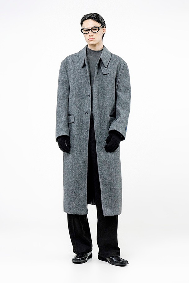 CHANCE'S NOI - 코트 - Classic Wool Mac Coat - Charcoal /W244OT07CH-M