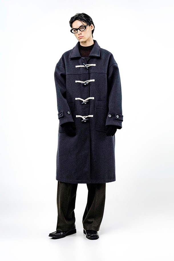 CHANCE'S NOI - 코트 - Oversized Snap Duffel Coat - Navy /W244OT01NY-M