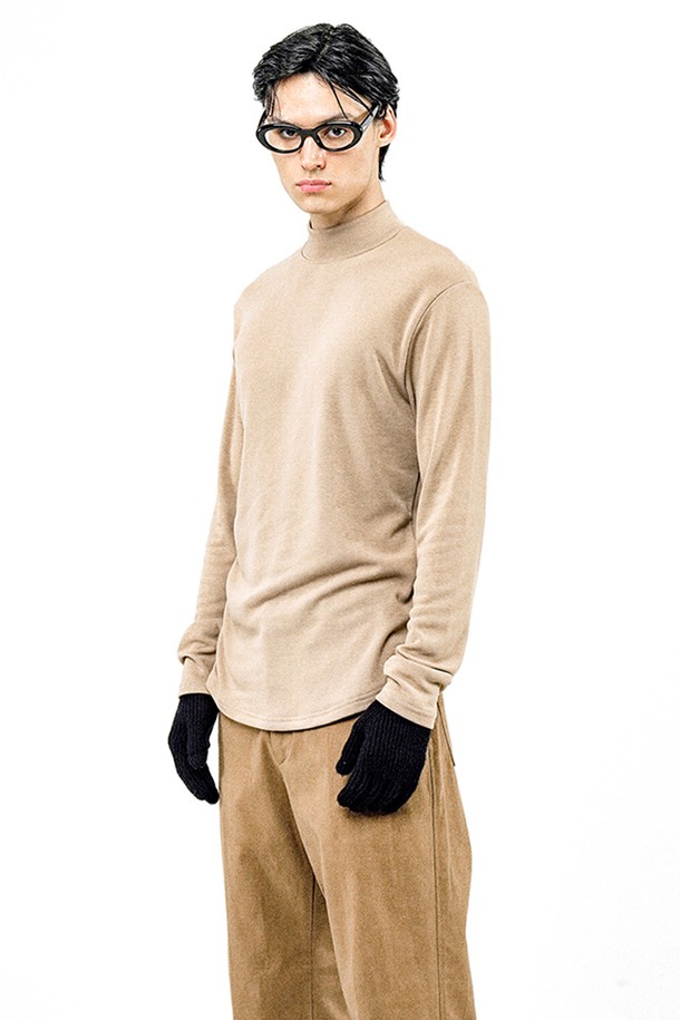 CHANCE'S NOI - 스웨터 - Fleece Wool Half Turtleneck - Beige /M244TP03BE