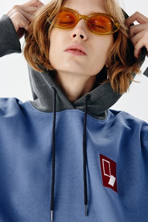 Door`Box Sweat Hoody (Mix-Blue)