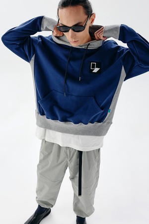 Door`Box Sweat Hoody (Mix-Navy)