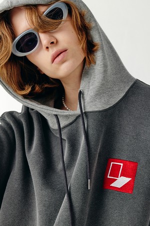 Door`Box Sweat Hoody (Mix-Chacoal)