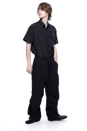 Pocket String Parachute Pants - Black