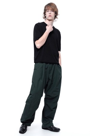 Pocket String Parachute Pants - Green