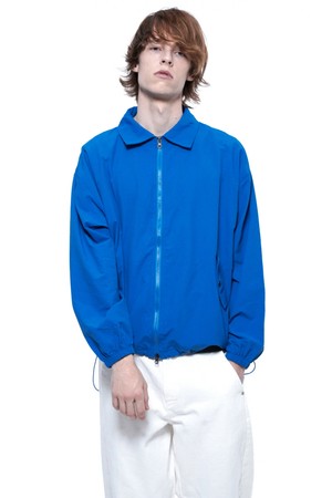 Searsucker Collar Windbreaker Jumper - Blue