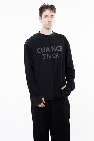 S`noi Reverse Slev Crew-neck Sweat - Black Navy /M243MT01BK