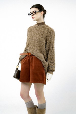 [for Women] Loose Angora Bokashi Knit - Brown /W244TP05BR