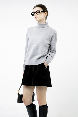 [for Women] Soft Slit High Turtleneck - Melange /W244TP06ML