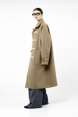 [for Women] Oversized Snap Duffel Coat - Beige /W244OT01BE