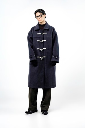 Oversized Snap Duffel Coat - Navy /W244OT01NY-M