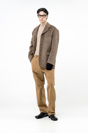 Daddy Wool Blazer Jacket - Brown /M24OT02BR