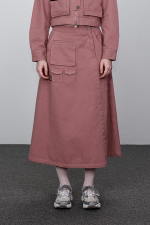 여성 유틸리티 데님 스커트_5K62622