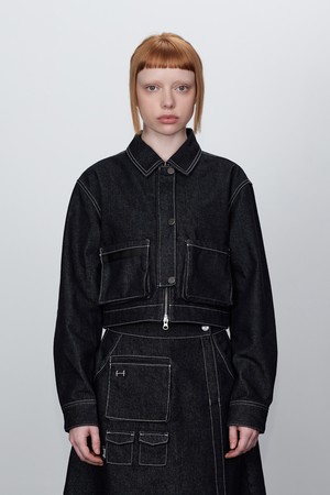 유틸리티 크롭 데님 자켓_5K52611