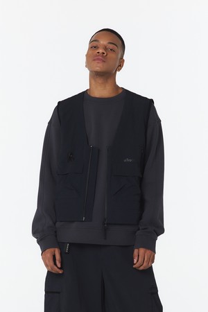 유니 V넥 셋업 베스트 (다크 차콜)_5LG1414