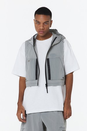 유니 후디 베스트 - RIB (화이트 그레이)_5LG1412