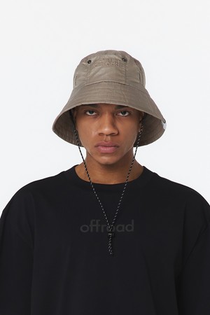 유니 GLAZED 포켓 버킷햇 (다크 베이지)_5LG7422
