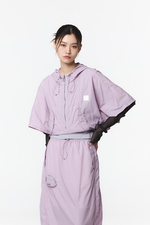 여성 후디 셋업 반팔 점퍼 (인디 퍼플)_5L41313