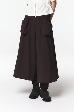 여성 9부 와이드 팬츠 (다크브라운)_5L41711