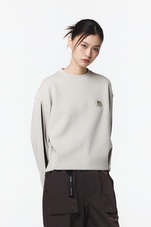 여성 소매 배색 MTM (오트밀)_5LB5914