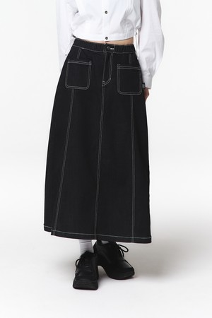 여성 데님 스커트 (블랙)_5L42632